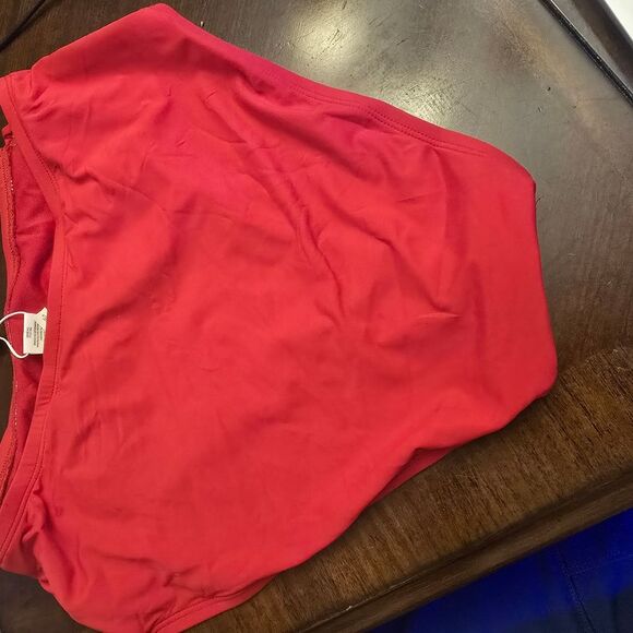 Bleu Rod Beattie Red Ruched High-Waist Bikini Bottoms Size 6 NWT $59 - Picture 8 of 12